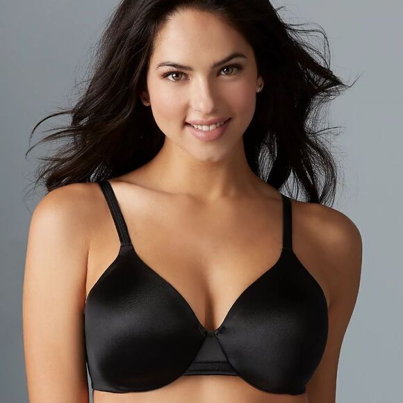 Bali Black One Smooth U Smoothing Concealing Contour Bra 42D - Picture 1 of 5